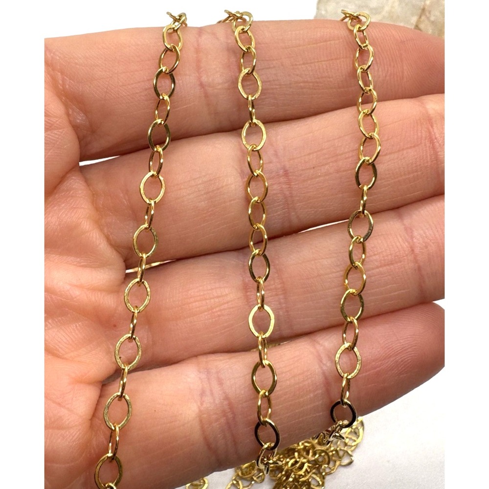 156" Gold-Filled Flat Oval Cable Chain 4.7 x 3.6mm Jewelry Making Supply 11057F